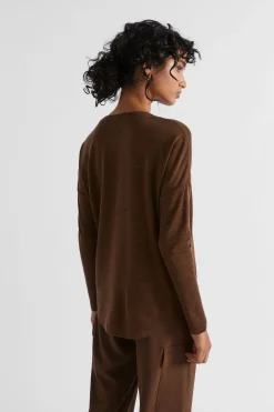 Woman Seed Heritage Knitwear & Sweaters-Babywool Curve Hem Top