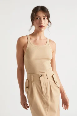 Woman Seed Heritage T-Shirts & Tops-Basic Rib Tank