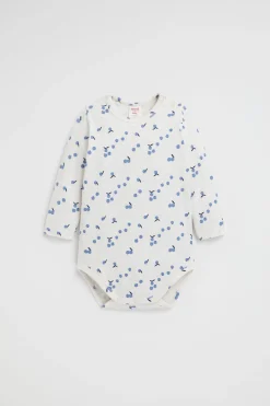 Newborn Seed Heritage Bodysuits & Onesies-Blueberry Yardage Bodysuit