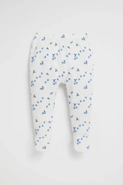 Newborn Seed Heritage Leggings & Pants-Blueberry Yardage Legging