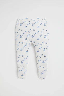 Newborn Seed Heritage Leggings & Pants-Blueberry Yardage Legging