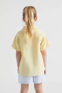 Girl Seed Heritage T-Shirts & Tops-Boxy Linen Shirt