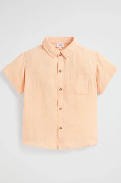 Girl Seed Heritage T-Shirts & Tops-Boxy Linen Shirt