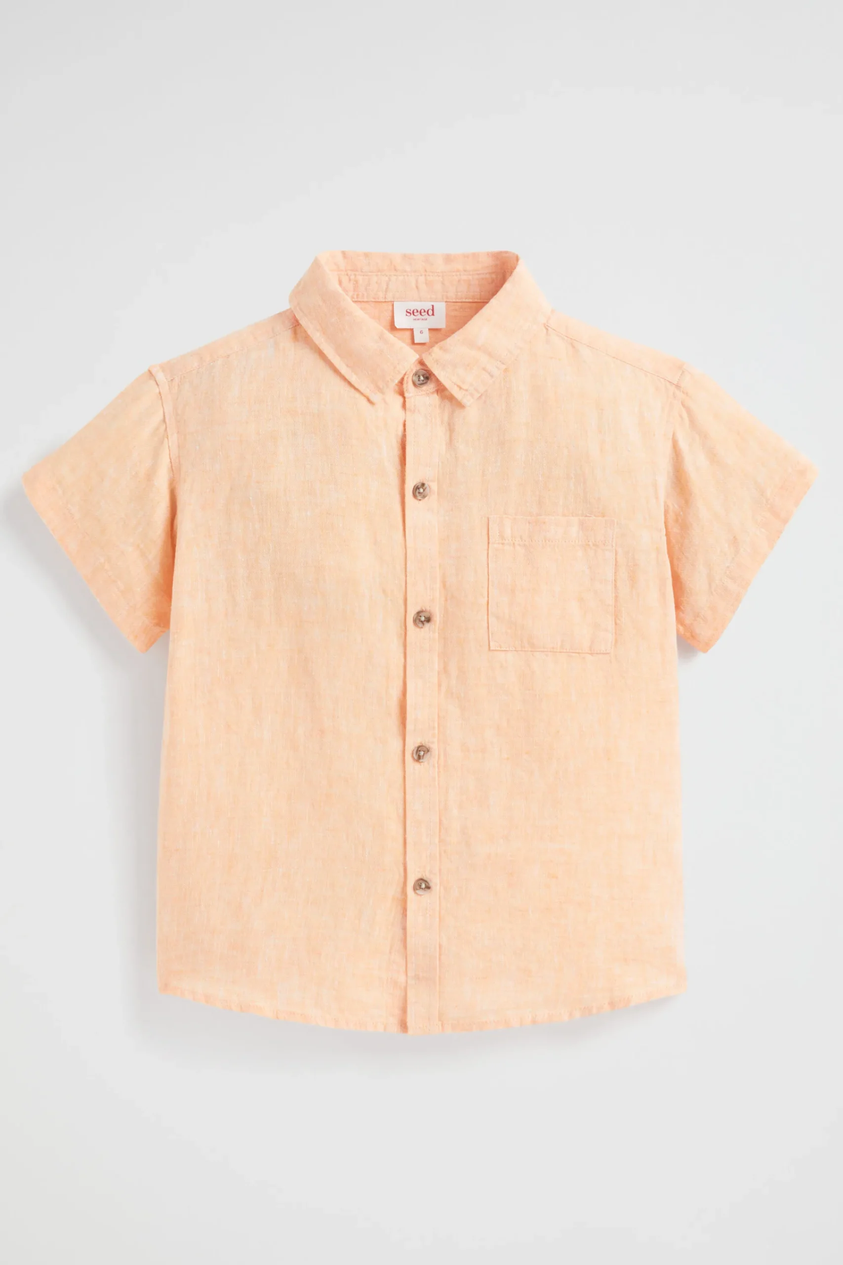 Girl Seed Heritage T-Shirts & Tops-Boxy Linen Shirt