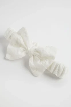 Girl Seed Heritage Hair Accessories-Broderie Bow Hb