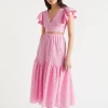 Woman Seed Heritage Skirts-Broderie Tiered Midi Skirt