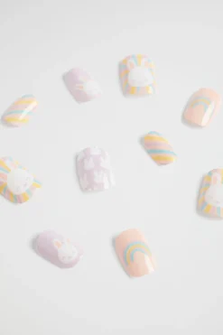 Girl Seed Heritage Beauty & Lips & Nails-Bunny Rainbow Press On Nails