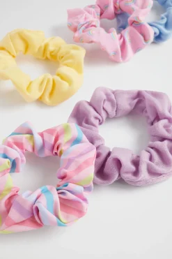 Girl Seed Heritage Hair Accessories-Bunny Rainbow Scrunchie Pack