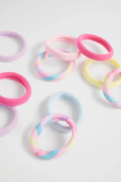 Girl Seed Heritage Hair Accessories-Bunny Rainbow Super Hair Elastics