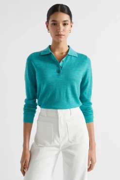 Woman Seed Heritage Knitwear & Sweaters-Button Down Polo Knit