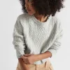 Teen Girl Seed Heritage T-Shirts & Tops-Cable Crop Knit