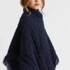 Girl Seed Heritage Ponchos & Capes-Cable Knit Poncho