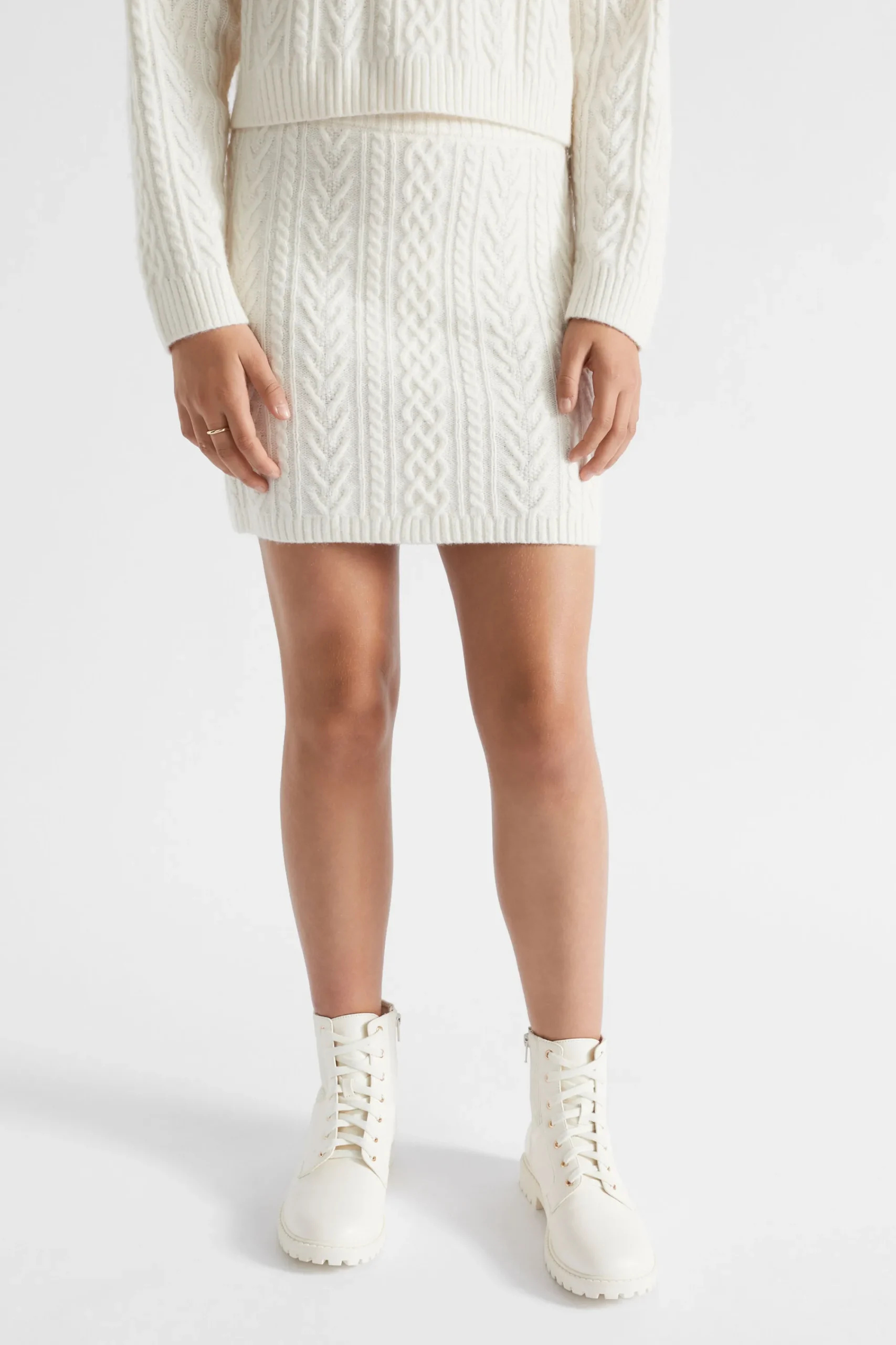 Teen Girl Seed Heritage Skirts-Cable Knit Skirt
