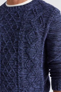 Man Seed Heritage T-Shirts & Sweaters-Cable Knit Sweater