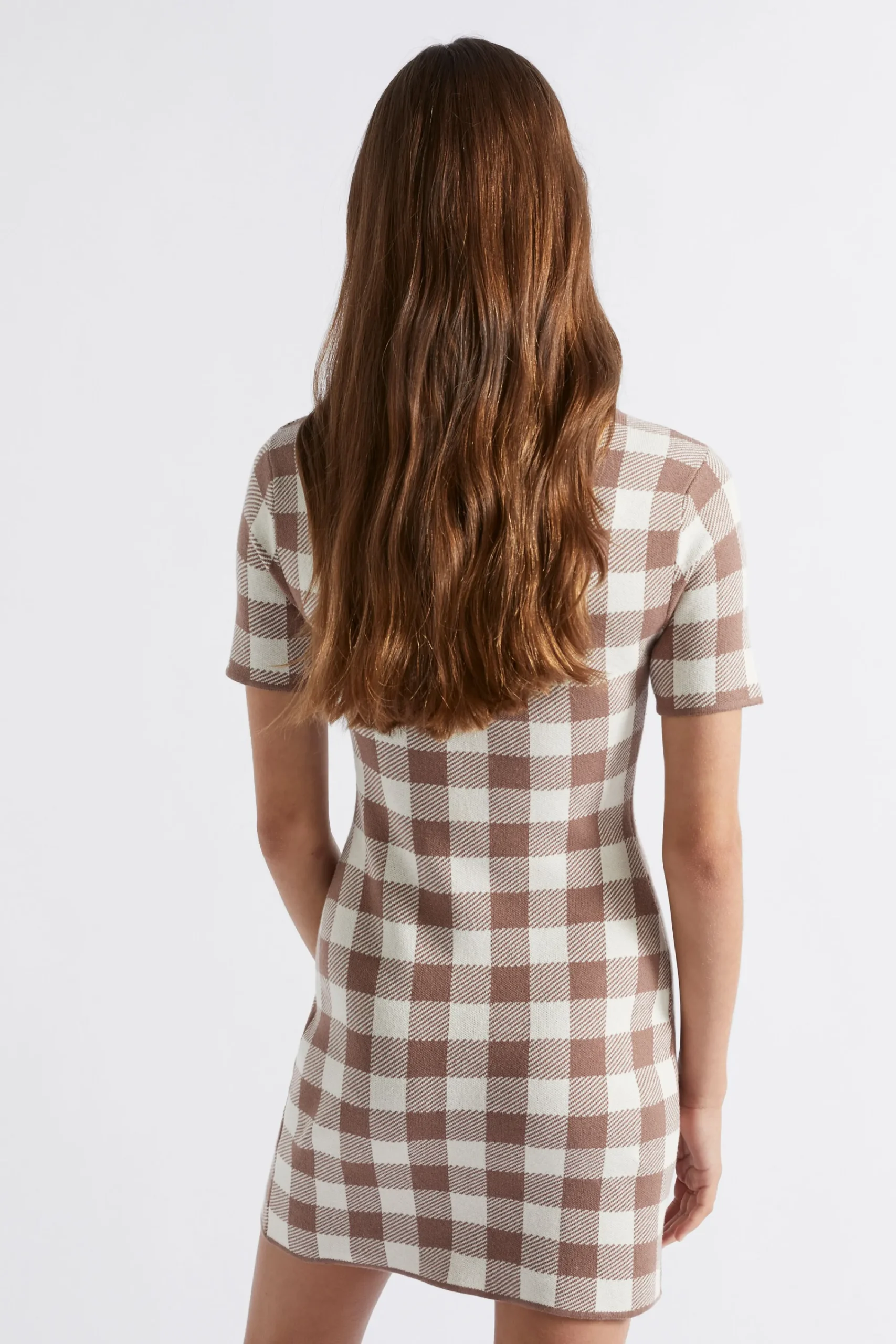 Teen Girl Seed Heritage Dresses-Check Knit Dress
