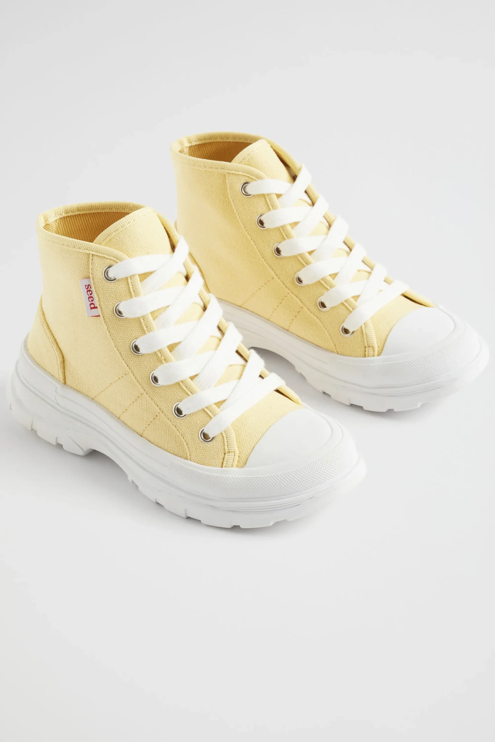 Girl Seed Heritage Boots-Chunky Sole Canvas High-Top