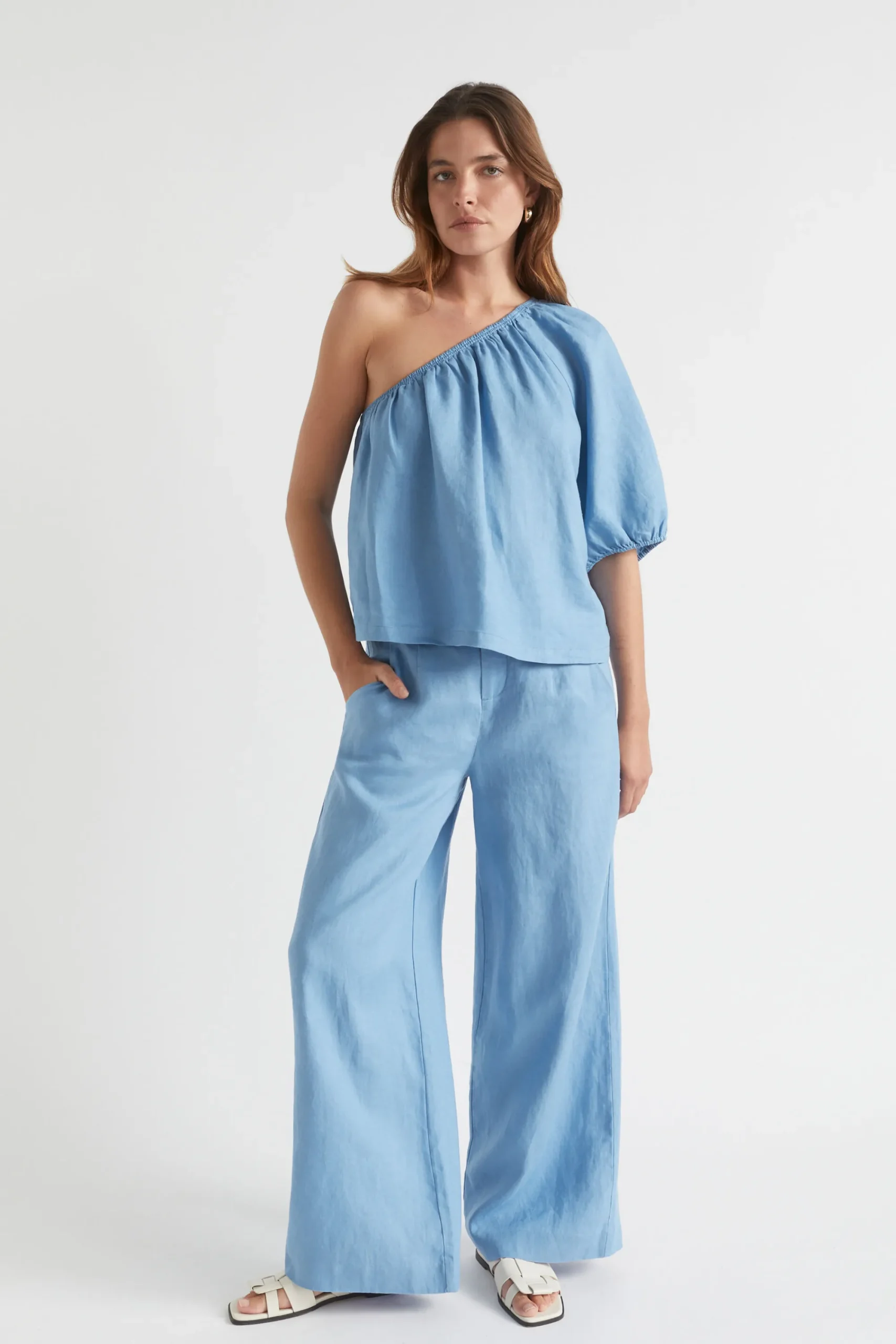 Woman Seed Heritage Pants-Core Linen Waisted Pant