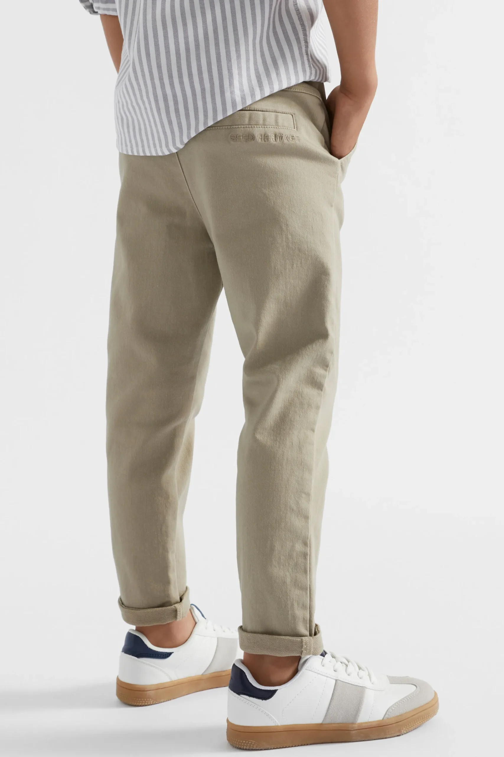 Boy Seed Heritage Pants-Core Logo Chino