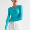 Woman Seed Heritage T-Shirts & Tops-Core Rib Henley Top