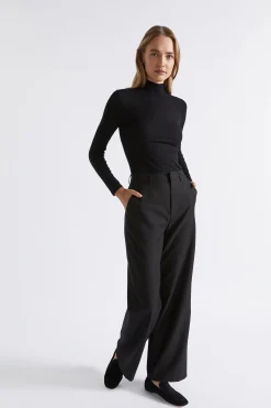 Woman Seed Heritage T-Shirts & Tops-Core Rib Mock Neck Top