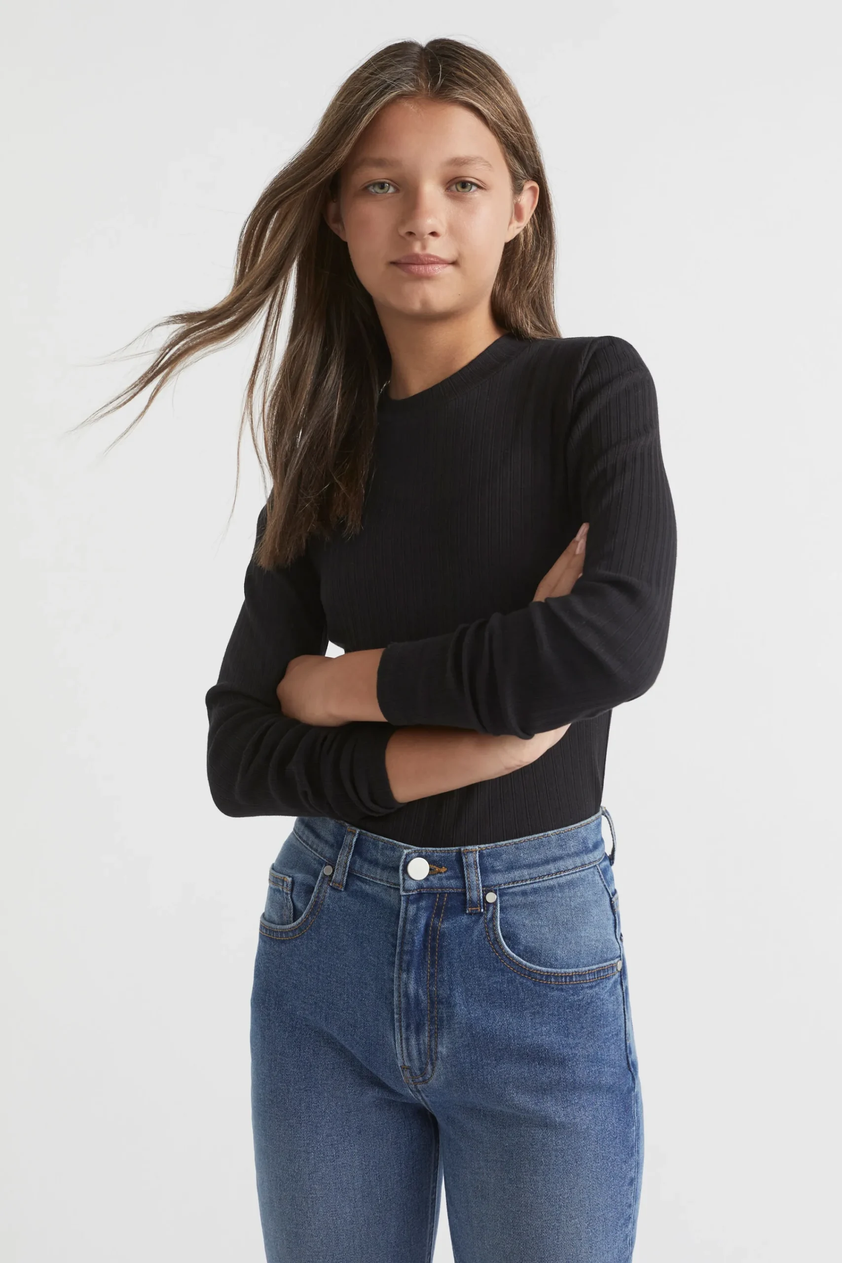 Teen Girl Seed Heritage T-Shirts & Tops-Core Rib Tee