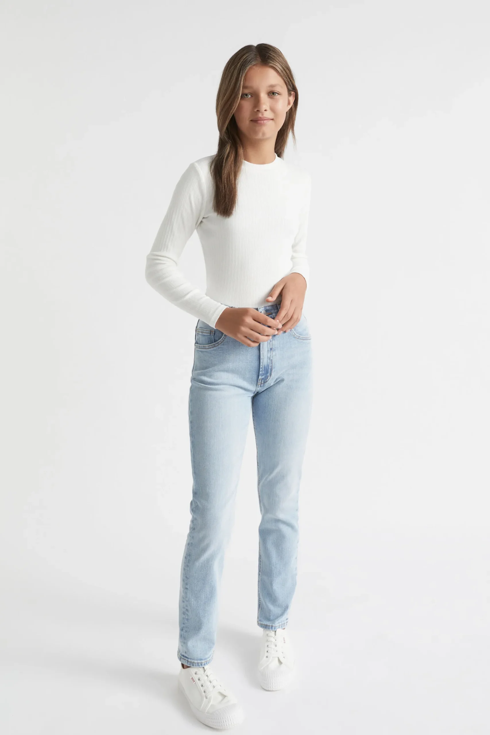 Teen Girl Seed Heritage T-Shirts & Tops-Core Rib Tee