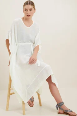 Woman Seed Heritage Scarves & Kaftans-Cotton Longline Kaftan