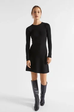 Woman Seed Heritage Dresses-Crepe Mini Shift Dress