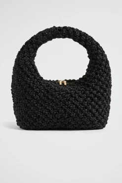 Woman Seed Heritage Shoulder Bags-Crochet Rope Bag