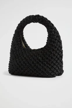 Woman Seed Heritage Shoulder Bags-Crochet Rope Bag