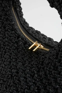 Woman Seed Heritage Shoulder Bags-Crochet Rope Bag