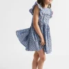 Girl Seed Heritage Dresses-Crochet Trim Ditsy Dress
