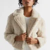 Woman Seed Heritage Jackets & Vests-Crop Teddy Jacket