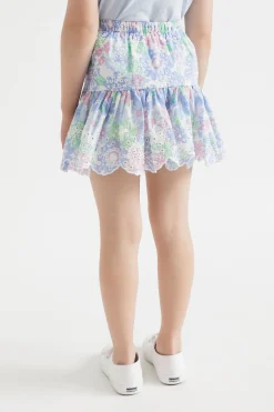 Girl Seed Heritage Skirts-Cutwork Floral Skirt