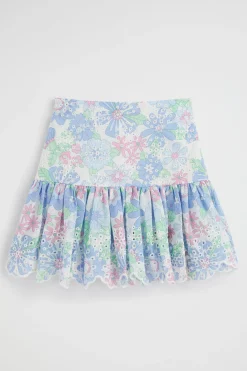 Girl Seed Heritage Skirts-Cutwork Floral Skirt