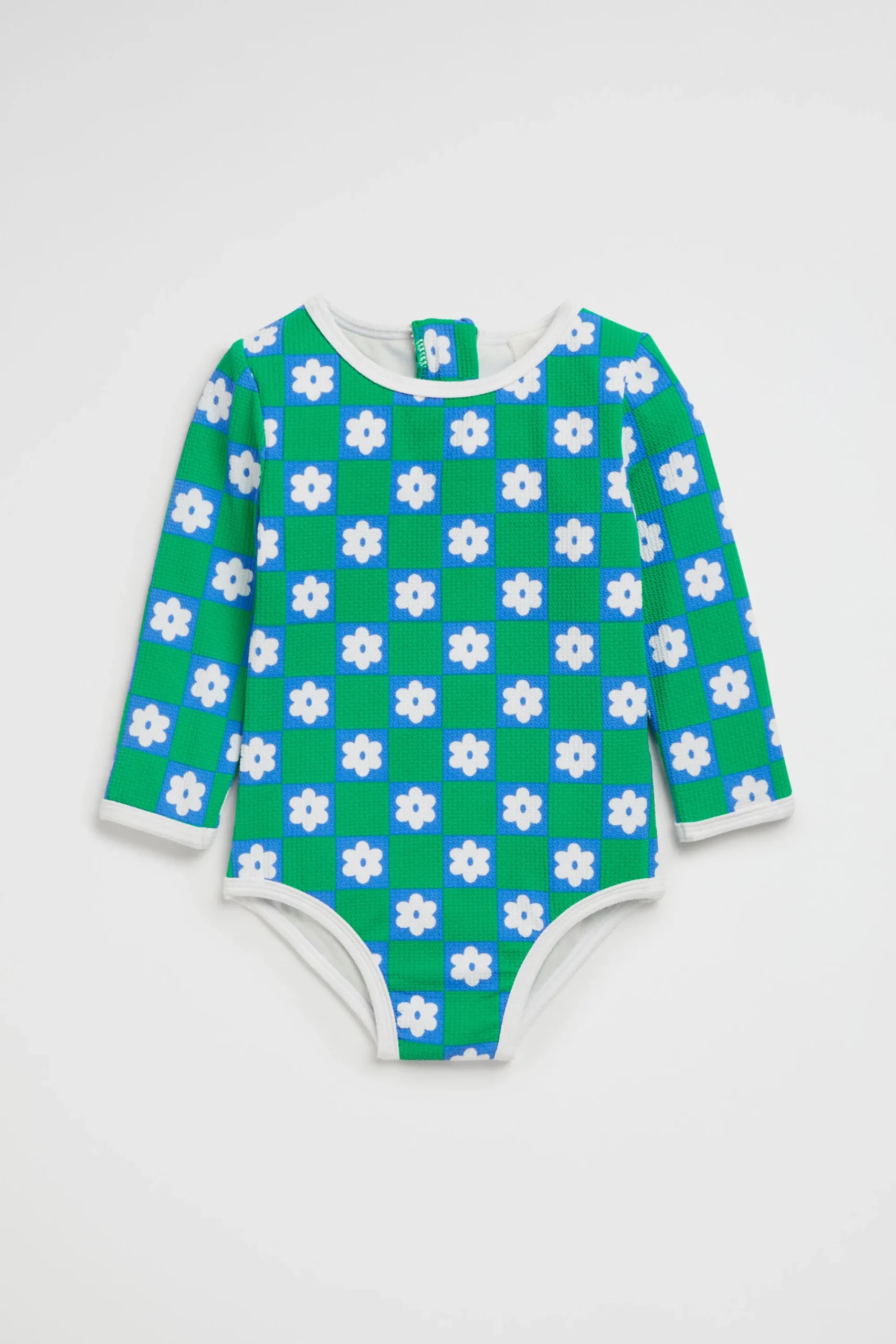 Baby Girl Seed Heritage Swimwear-Daisy Check Rashsuit