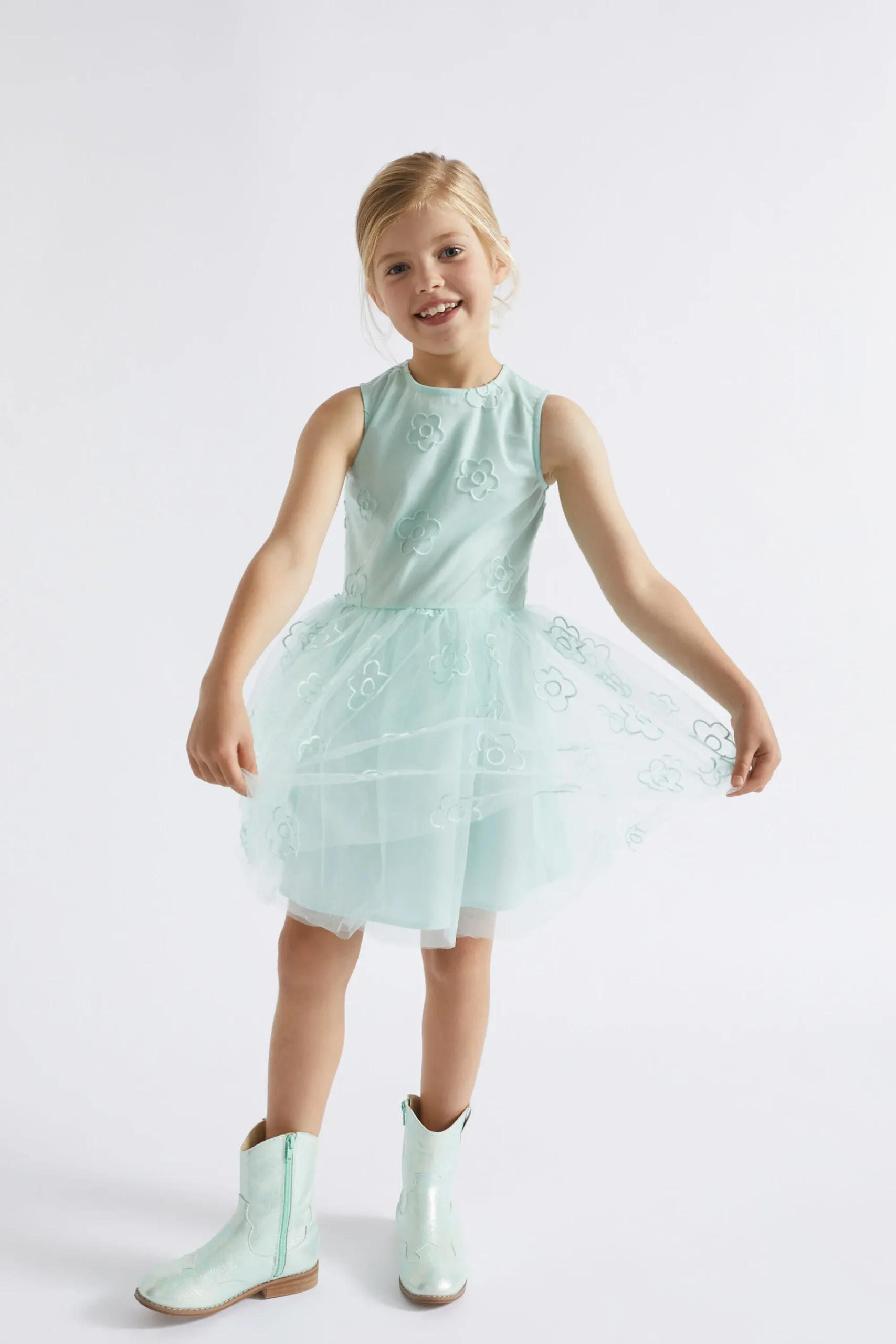 Girl Seed Heritage Dresses-Daisy Embroidered Dress