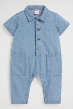 Baby Boy Seed Heritage Denim & Jeans-Denim Romper