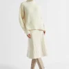 Woman Seed Heritage Skirts-Denim Seam Panel Swing Skirt