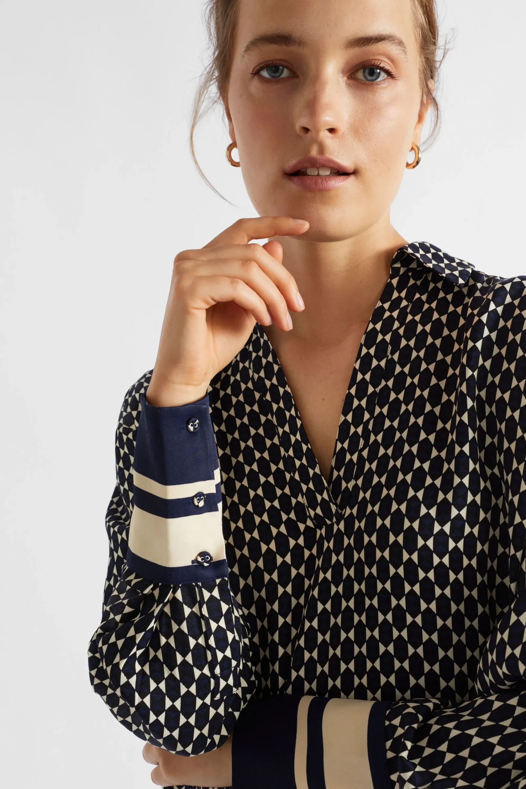 Woman Seed Heritage T-Shirts & Tops-Diamond Geo Blouse