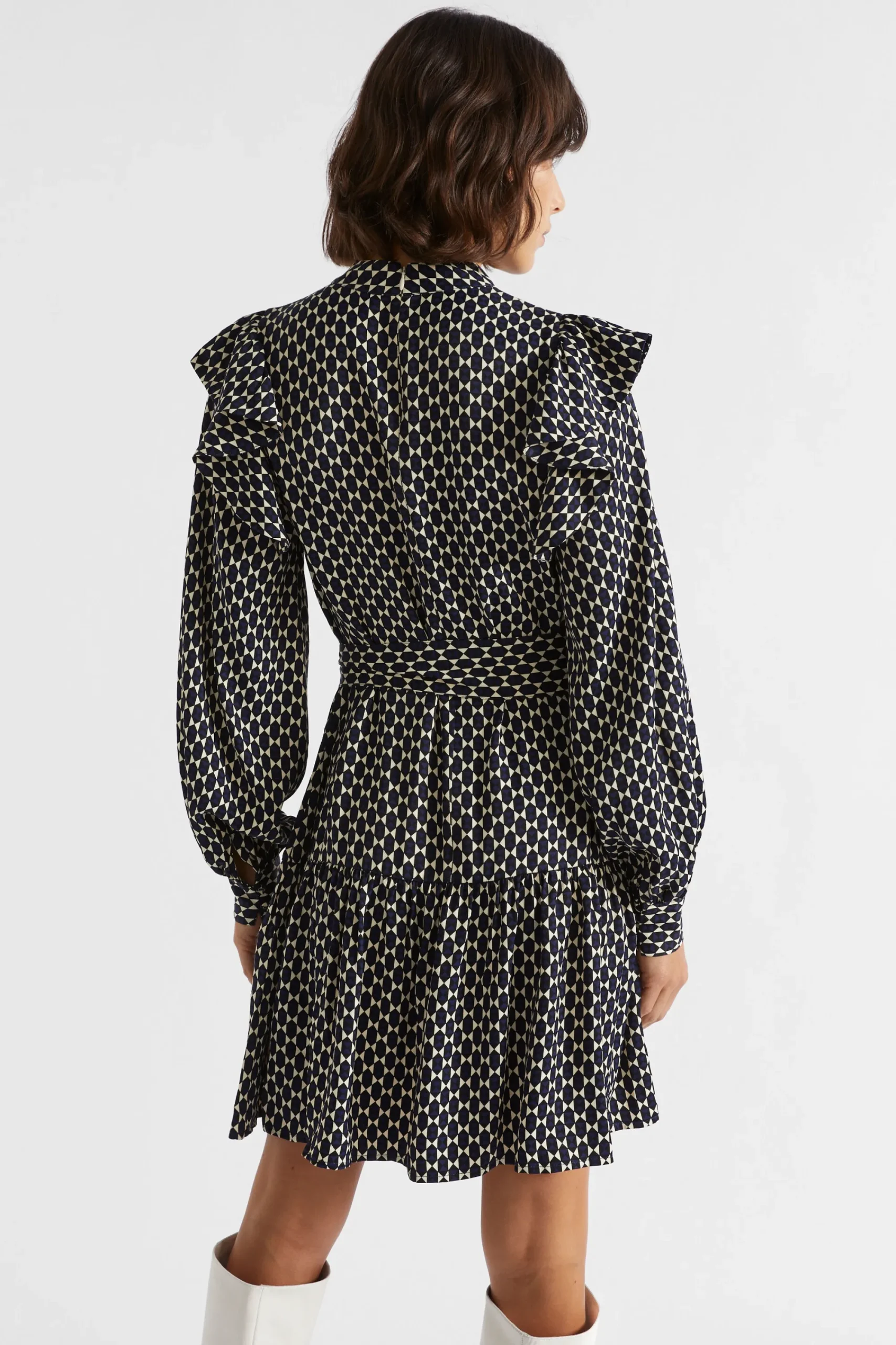 Woman Seed Heritage Dresses-Diamond Geo Mini Dress