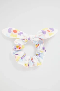 Girl Seed Heritage Hair Accessories-Floral Bow Scrunchie