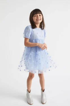 Girl Seed Heritage Dresses-Floral Embroidered Dress
