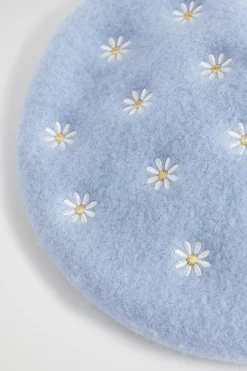 Girl Seed Heritage Hats & Beanies & Caps-Flower Beret