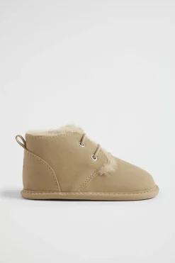 Newborn Seed Heritage Booties-Fur Lined Bootie