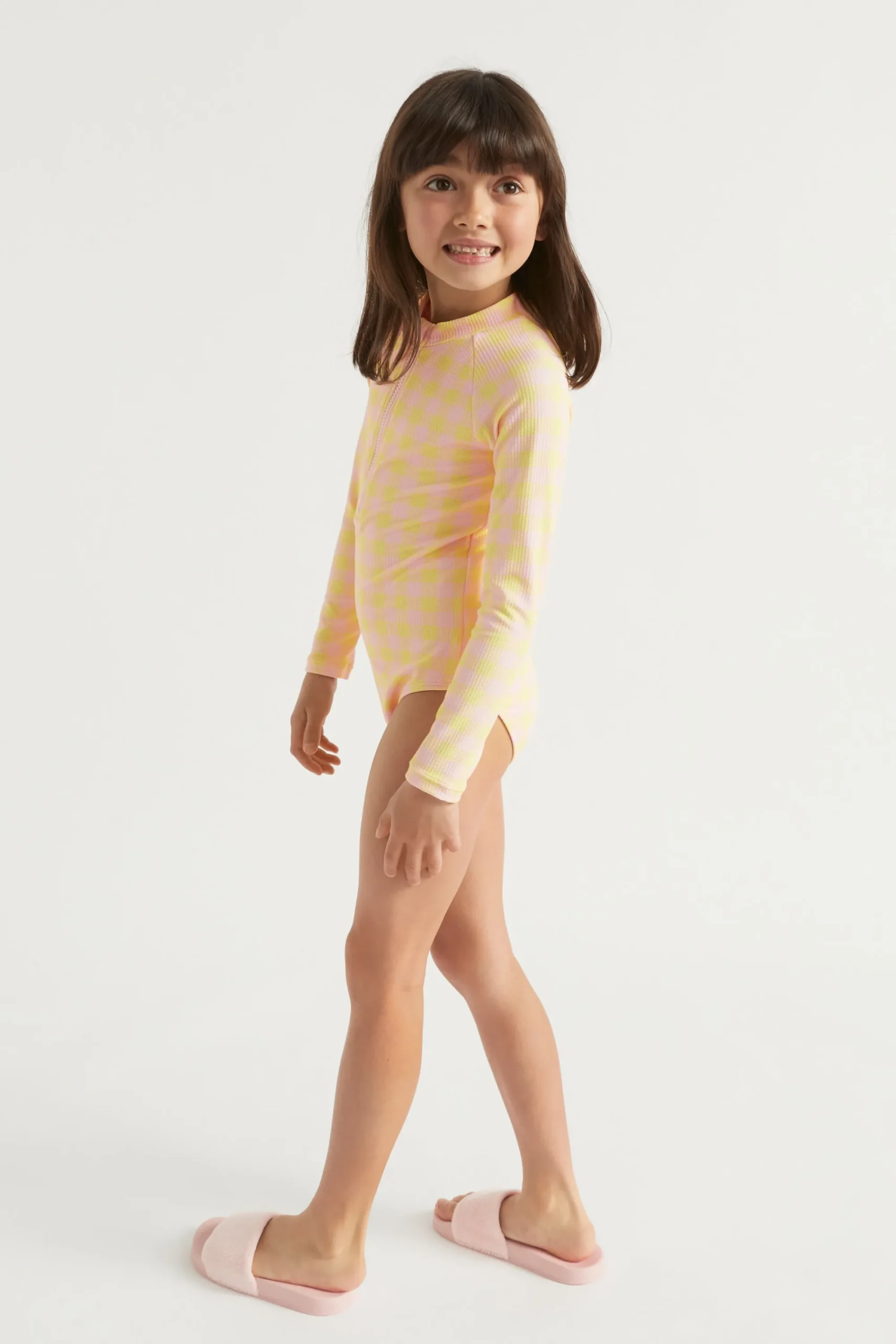 Girl Seed Heritage Swimwear-Gingham Rashsuit