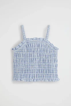 Girl Seed Heritage T-Shirts & Tops-Gingham Top