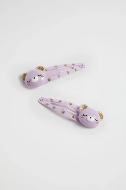 Girl Seed Heritage Hair Accessories-Glitter Bear Snaps