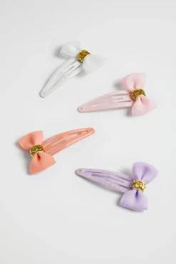 Girl Seed Heritage Hair Accessories-Glitter Bow Snap Pack