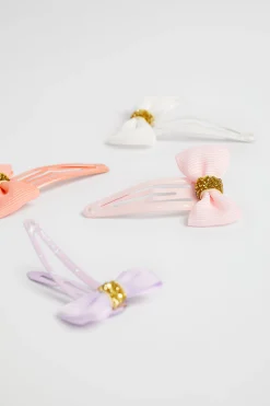 Girl Seed Heritage Hair Accessories-Glitter Bow Snap Pack